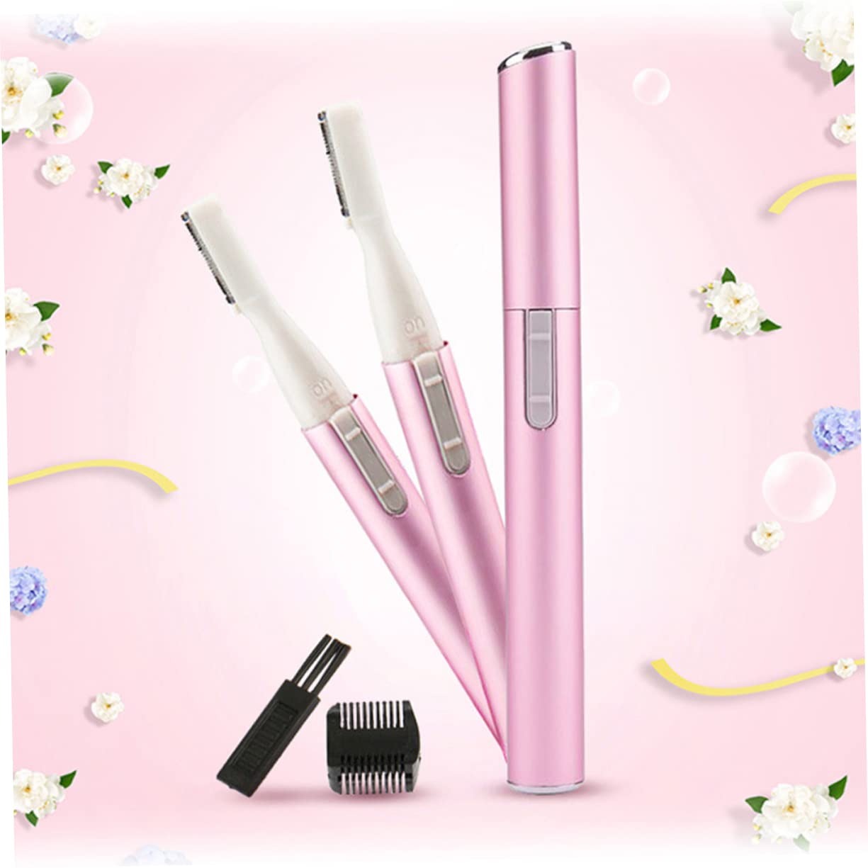 FRCOLOR Women's Electric Eyebrow & Facial Hair Trimmer - Rechargeable Nose & Body Hair Shaver with Precision Blades - Pink | Perfect for Eyebrow Shaping, Nose Hair Grooming & Full Body Hair Removal at Home