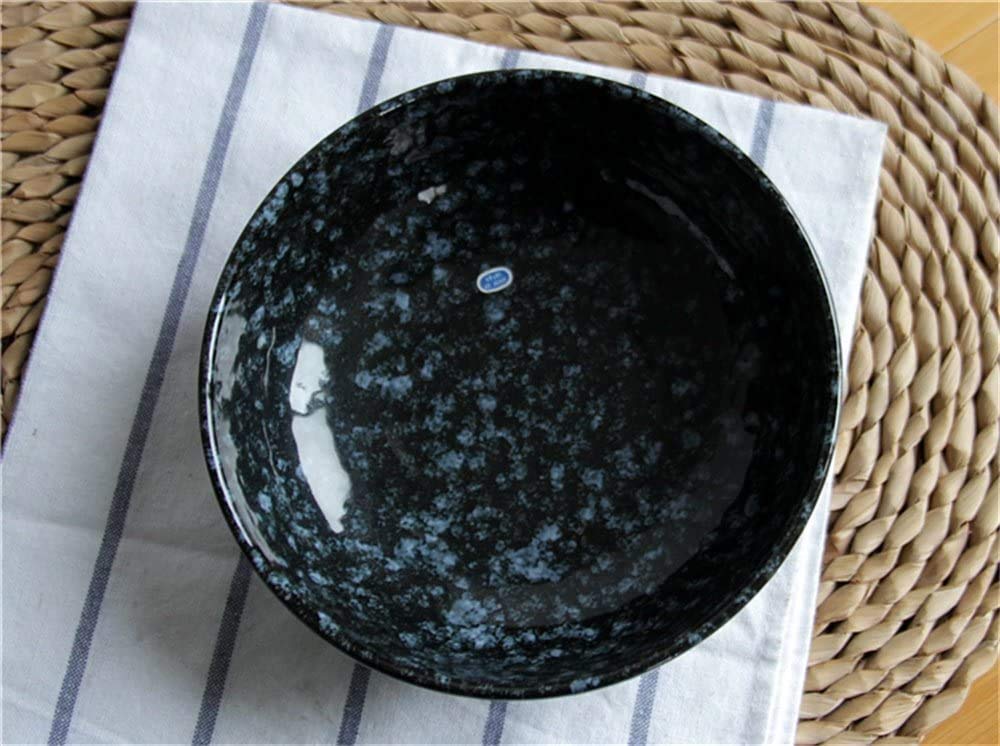 Japanese Style Ceramic Ramen Bowl - Hand Painted Pasta & Fruit Salad Bowl Set - Perfect for Asian Noodles, Soups, Salads & Home Decor