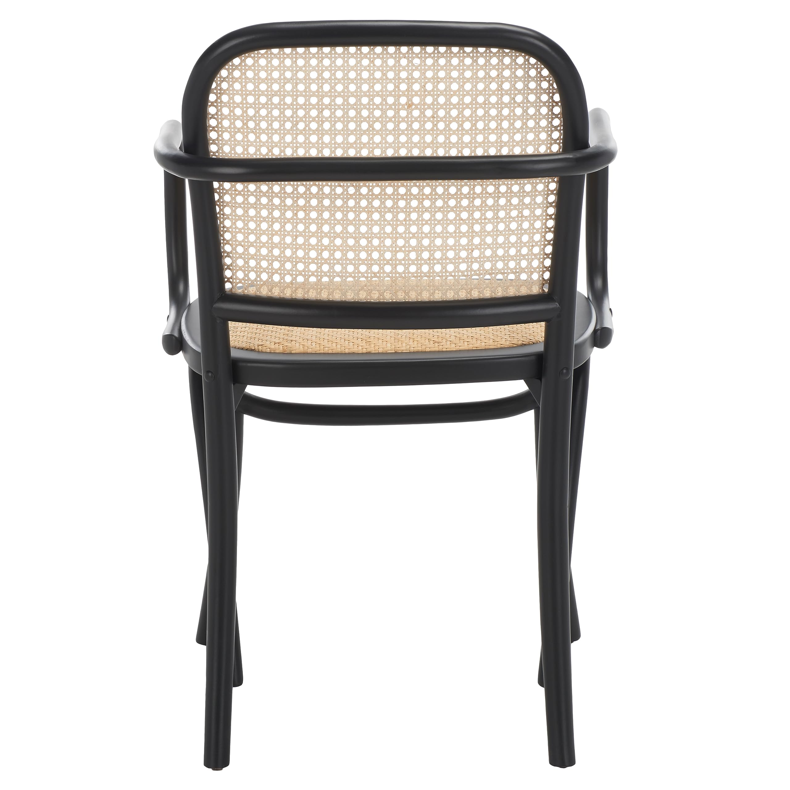 Safavieh Home Keiko White & Natural Cane Dining Chair - Modern Farmhouse Style for Kitchen, Dining Room & Breakfast Nook