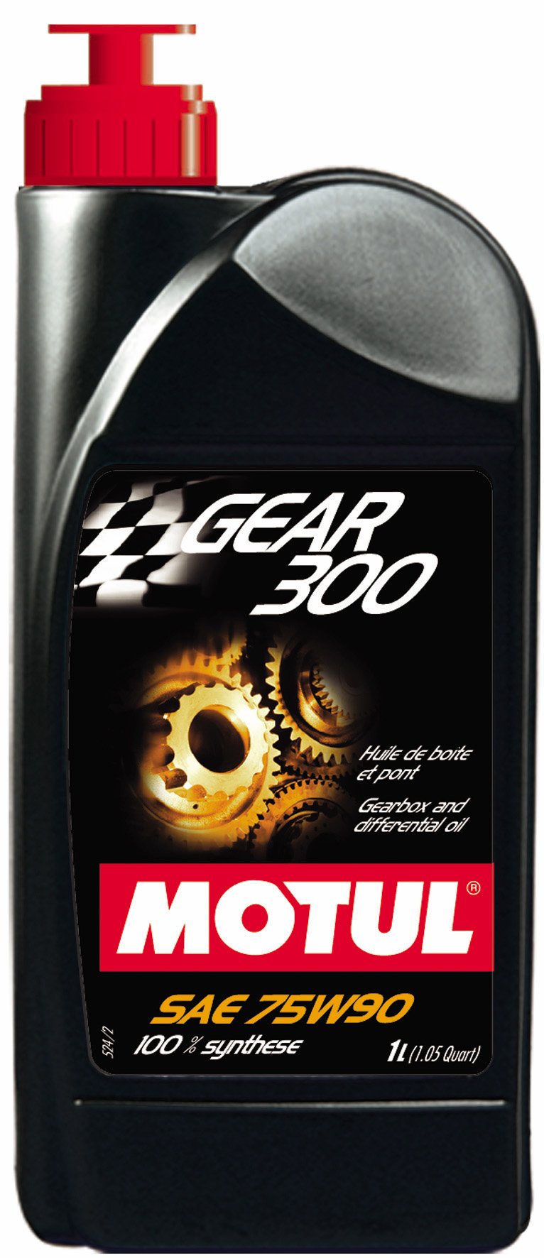 Motul Gear 300 75W90 Fully Synthetic Gear Oil - 1 Liter (6 Pack) - High Performance Transmission Fluid for Manual Gearboxes, Differentials & Transaxles - Ideal for Racing, Off-Road & High-Stress Driving Conditions