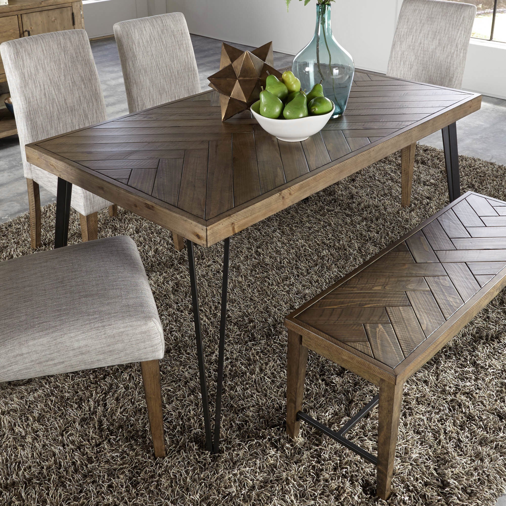 Modern Horizons Dining Table - 6 Seater Extendable Wooden Dining Table for Kitchen & Dining Room - Perfect for Family Gatherings & Dinner Parties