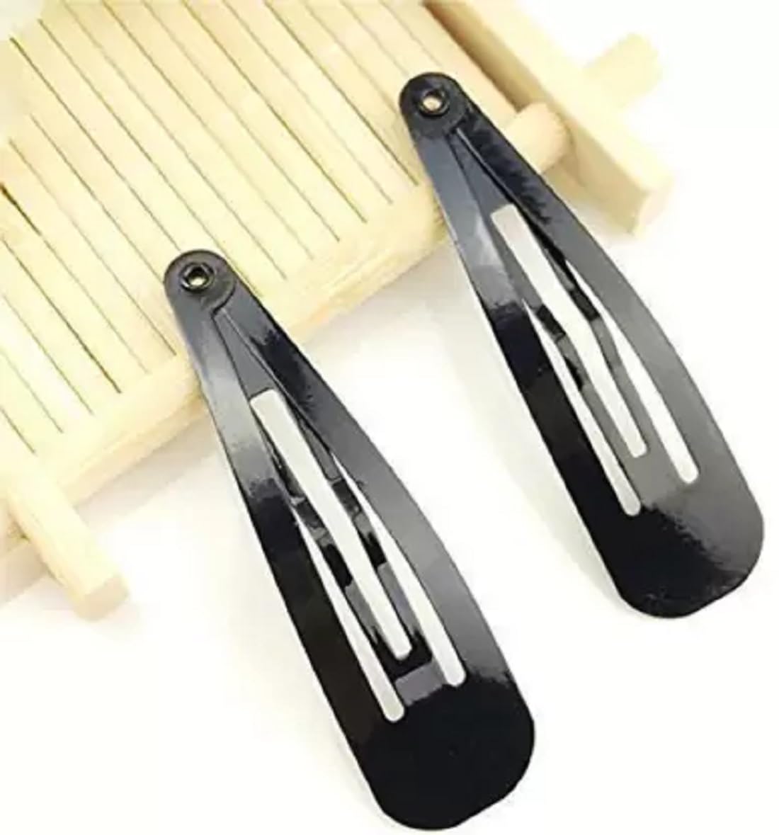 Premium Metal Triangular Tik Tak Hair Clips for Women - Matte Black Tic Tac Hair Pins for Secure Hold | Portable & Easy to Use | Perfect for Workouts, Travel, and Everyday Styling