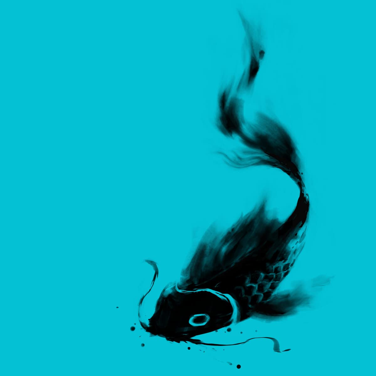 Design By Humans Men's Koi Wash Graphic T-Shirt by kdeuce - Soft Cotton Tee for Casual Wear & Street Style