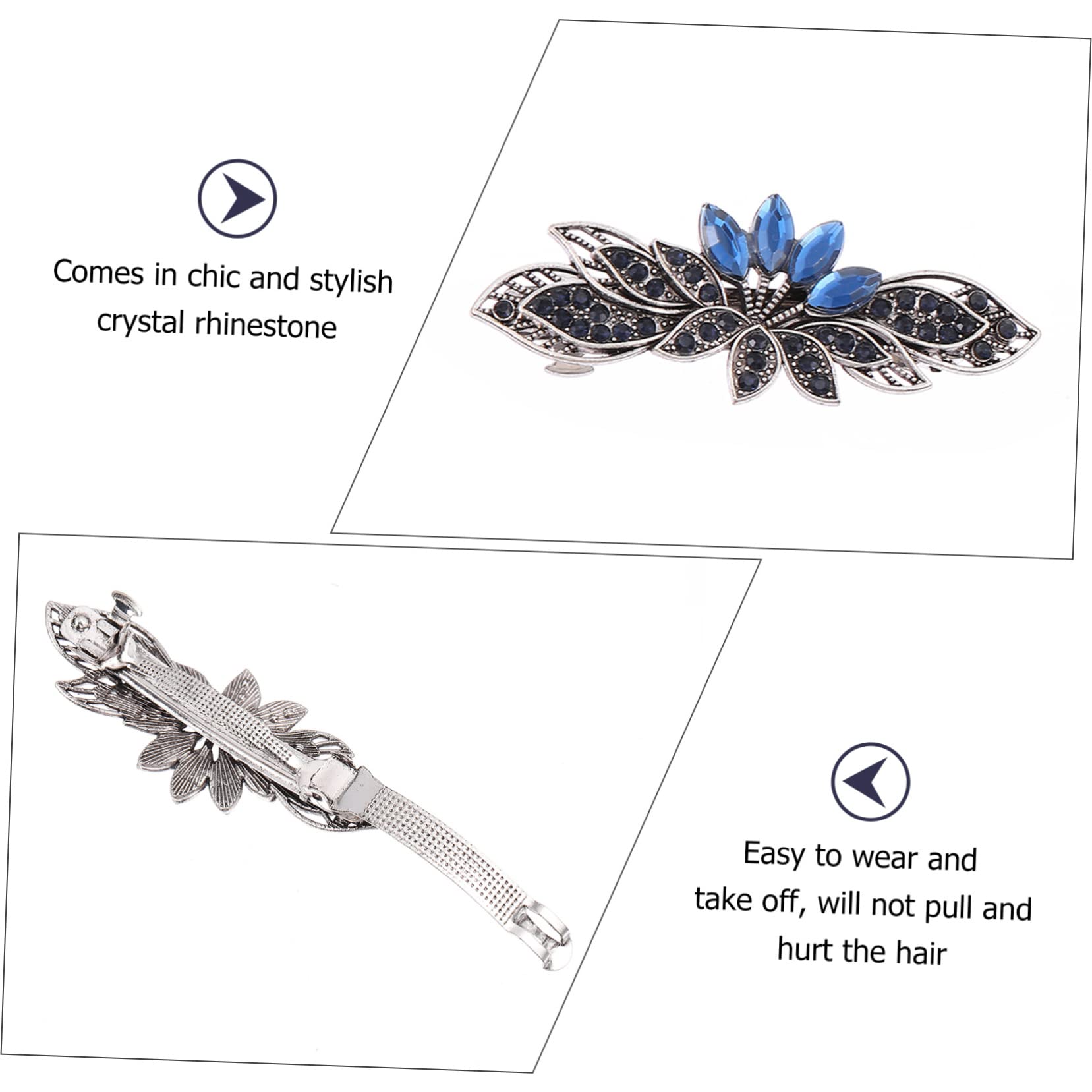 FOMIYES Elegant Rhinestone Hair Clips for Women - Crystal Barrettes for Wedding, Party & Everyday Use - Stylish Spring Hair Accessories for Girls & Ladies