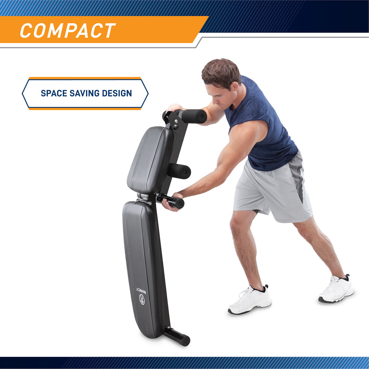Marcy SB 10115 Adjustable Weight Bench for Home Gym - Multi-Functional Utility Workout Bench for Strength Training, Full Body Exercises - Perfect for Home Fitness & Small Space Workouts