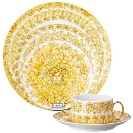 Medusa Rhapsody 5-Piece Dinnerware Set - Elegant Tableware for Fine Dining, Dinner Parties & Home Decor