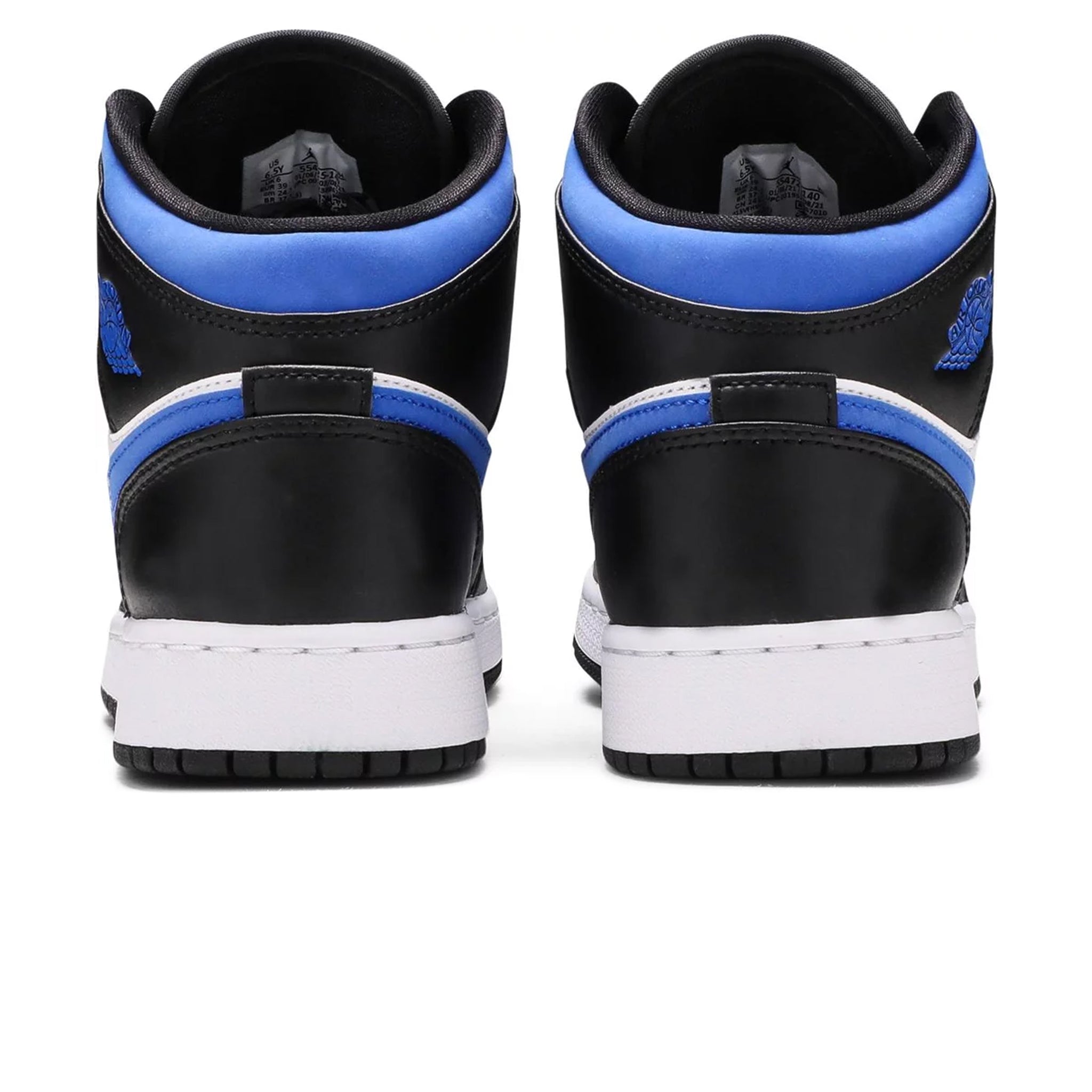 Air Jordan 1 Mid Racer Blue 2.0 GS Basketball Shoes for Girls - Lightweight Cushioned Sneakers for Running, Training & Street Style Fashion