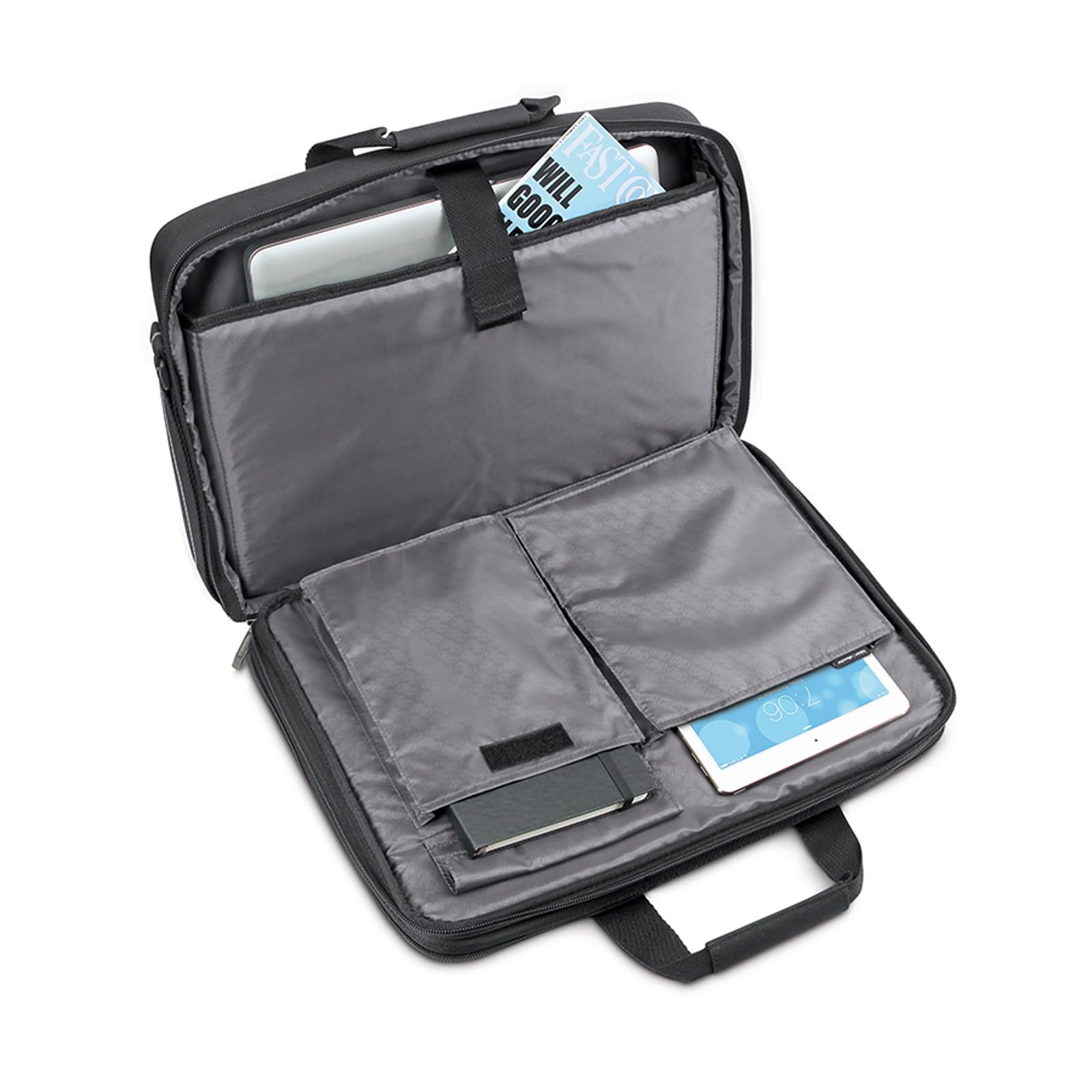 Solo New York Empire 17.3-Inch TSA Friendly Laptop Briefcase for Business Travel - Black/Grey - Perfect for Office, Commuting & Air Travel