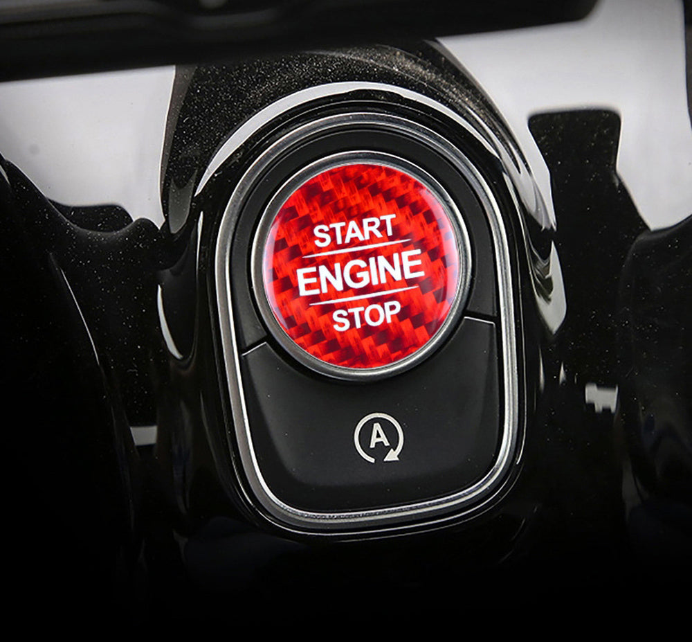 Carbon Fiber Keyless Engine Push Start Button Cover for Mercedes A CLA GLA GLS G - Premium Car Accessory for Enhanced Interior Style & Protection (Fits 2015-2023 Models) - Perfect for Daily Driving, Car Shows & Luxury Upgrades