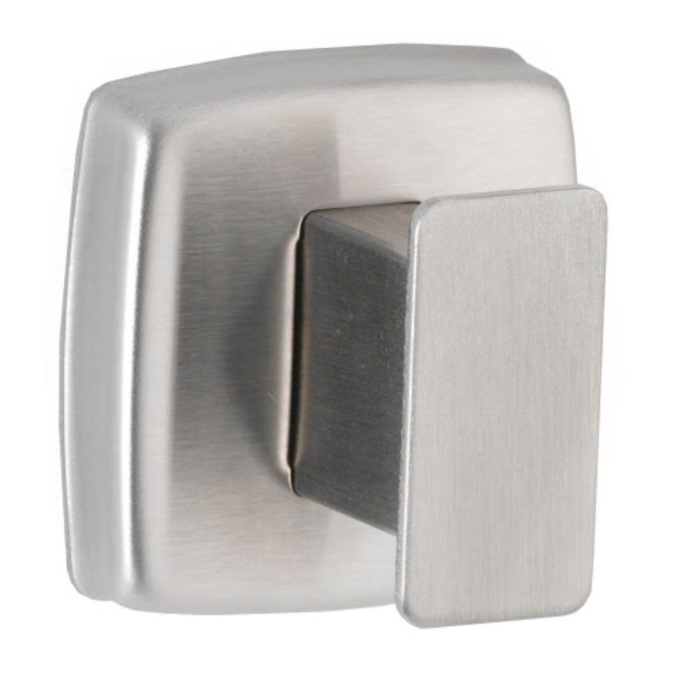 Bobrick B767 Single Surface Mounted Robe Hook - Durable Stainless Steel Bathroom Hook for Towels, Clothes & Robes - Perfect for Home, Hotel & Gym Use