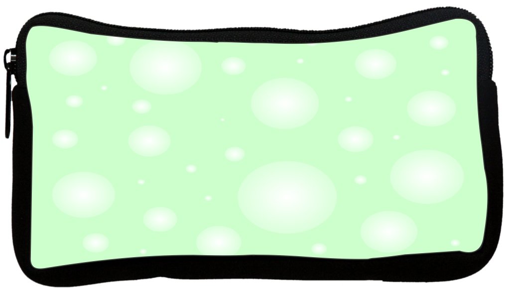 Ghost Green Bubbles Design Neoprene Pencil Case (pc1210) - Durable School & Office Supplies for Students, Artists & Professionals - Perfect for Organizing Pens, Markers & Art Tools