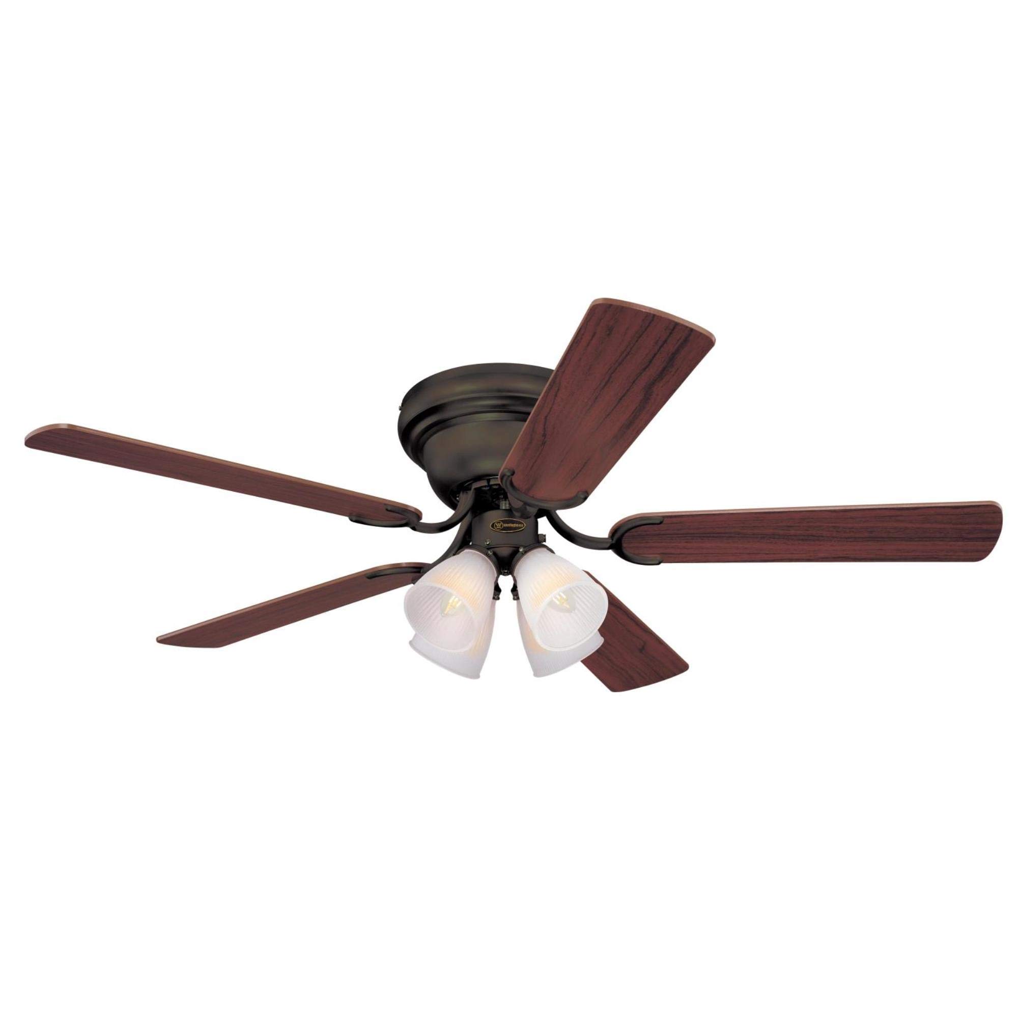 Westinghouse 7232100 CONTEMPRA IV 52 Inch Indoor Ceiling Fan with Light Kit, Oil Rubbed Bronze Finish - Perfect for Living Room, Bedroom, and Home Office Cooling