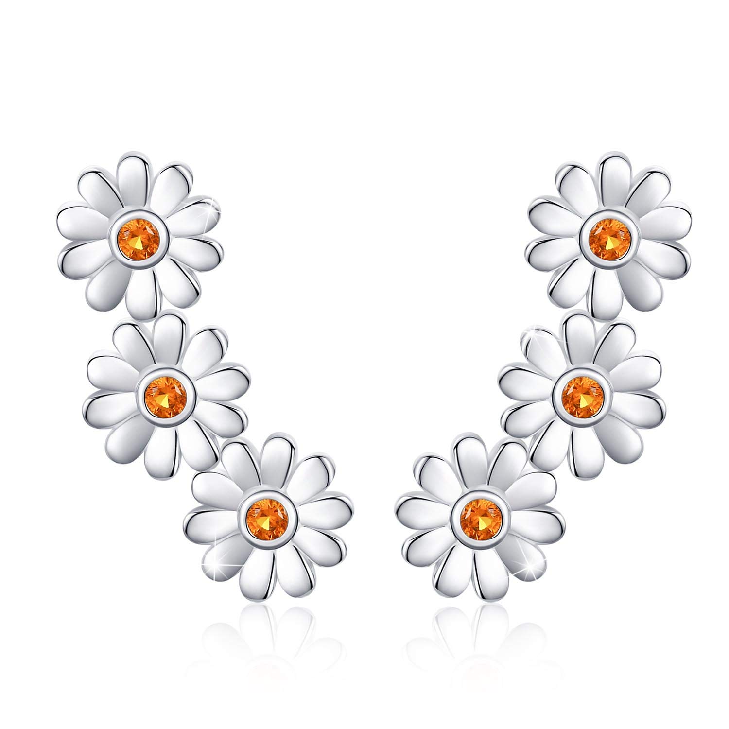 925 Sterling Silver Tiny Daisy Flower Stud Earrings for Women - Hypoallergenic Jewelry for Sensitive Ears - Perfect Mother's Day Gift in Gift Box - Ideal for Everyday Wear, Date Nights and Special Occasions