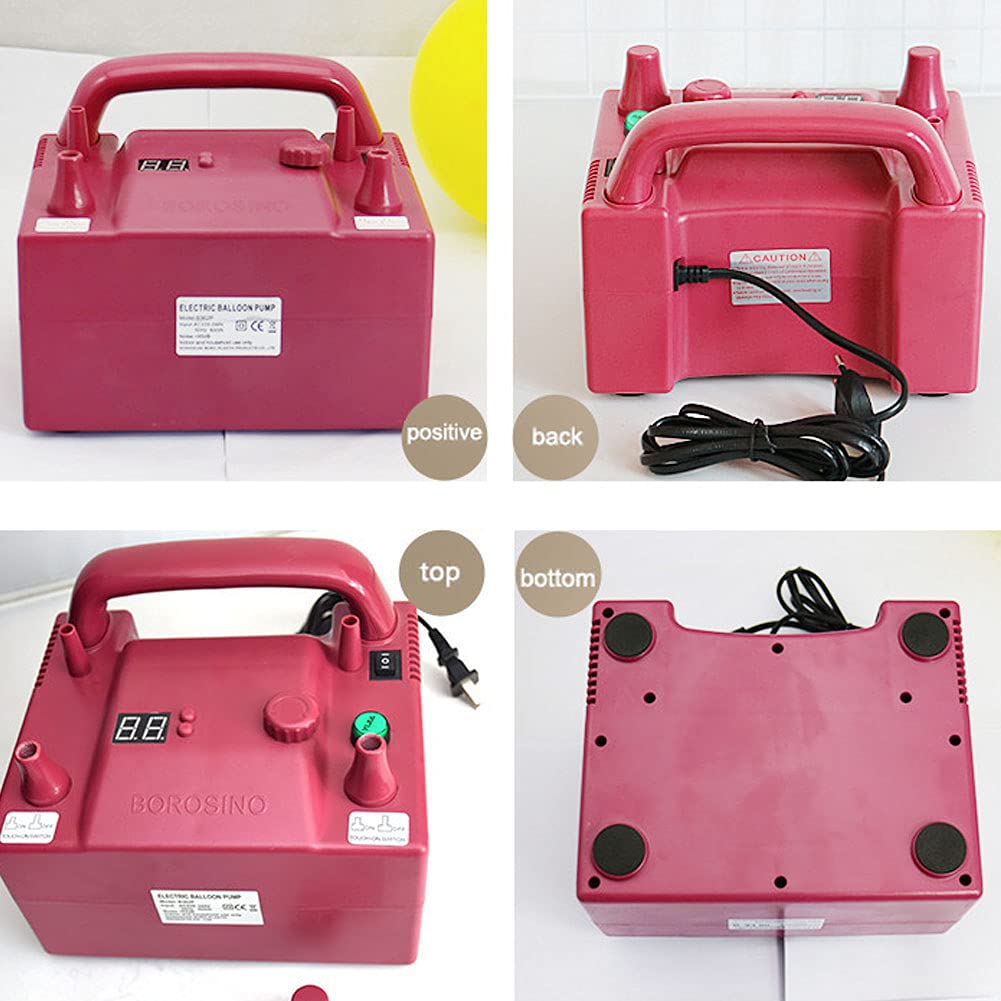 Portable Electric Balloon Blower Pump - 800W Dual Nozzle Balloon Inflator with Timing Function & Adjustable Speed - Perfect for Wedding, Birthday Party, Festival, and Event Decorations - Great for Balloon Arches, Columns, and Party Backdrops