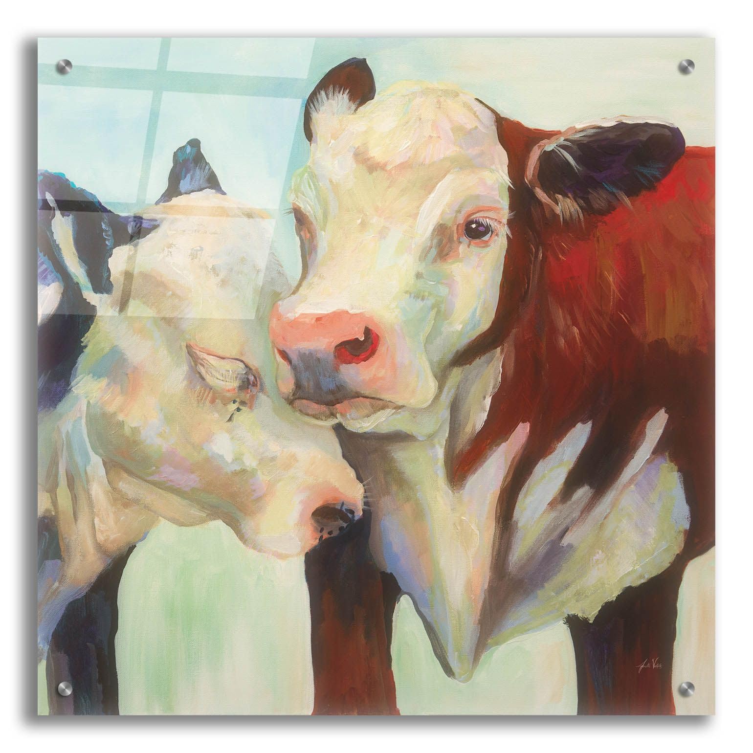 Epic Art 'In Love' by Jeanette Vertentes - 24x24 Inch Acrylic Glass Wall Art Painting - Modern Home Decor for Living Room, Bedroom & Office