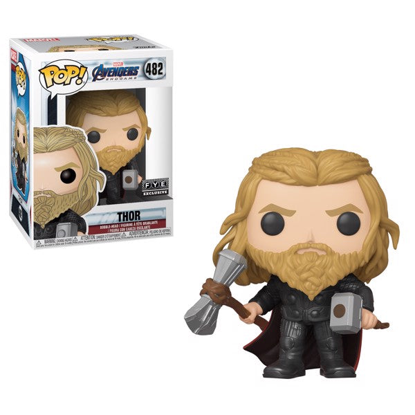 Funko Pop! Avengers Endgame Thor with Weapons Vinyl Figure #482 - Collectible Marvel Superhero Toy for Fans & Gift Idea - Perfect for Display, Gifting, and Comic Conventions