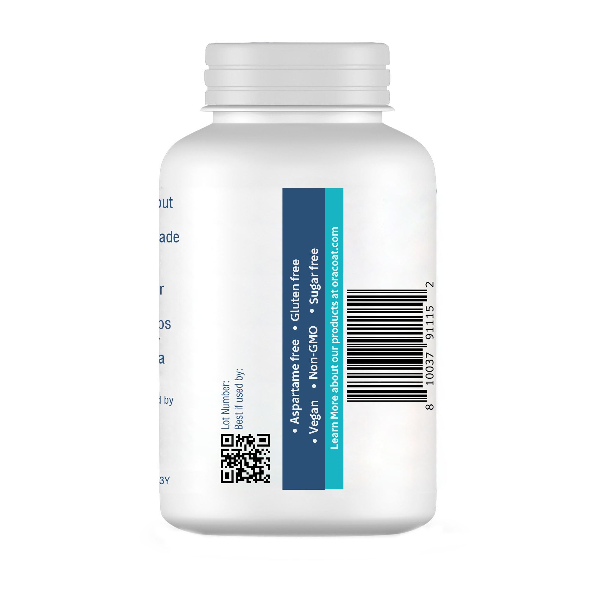 OraCoat XyliGum Sugar-Free Peppermint Chewing Gum for Dry Mouth Relief - 50 Count Bottle with Xylitol, Stimulates Saliva Production, Freshens Breath & Supports Oral Health - Ideal for Travel, Work & After Meals