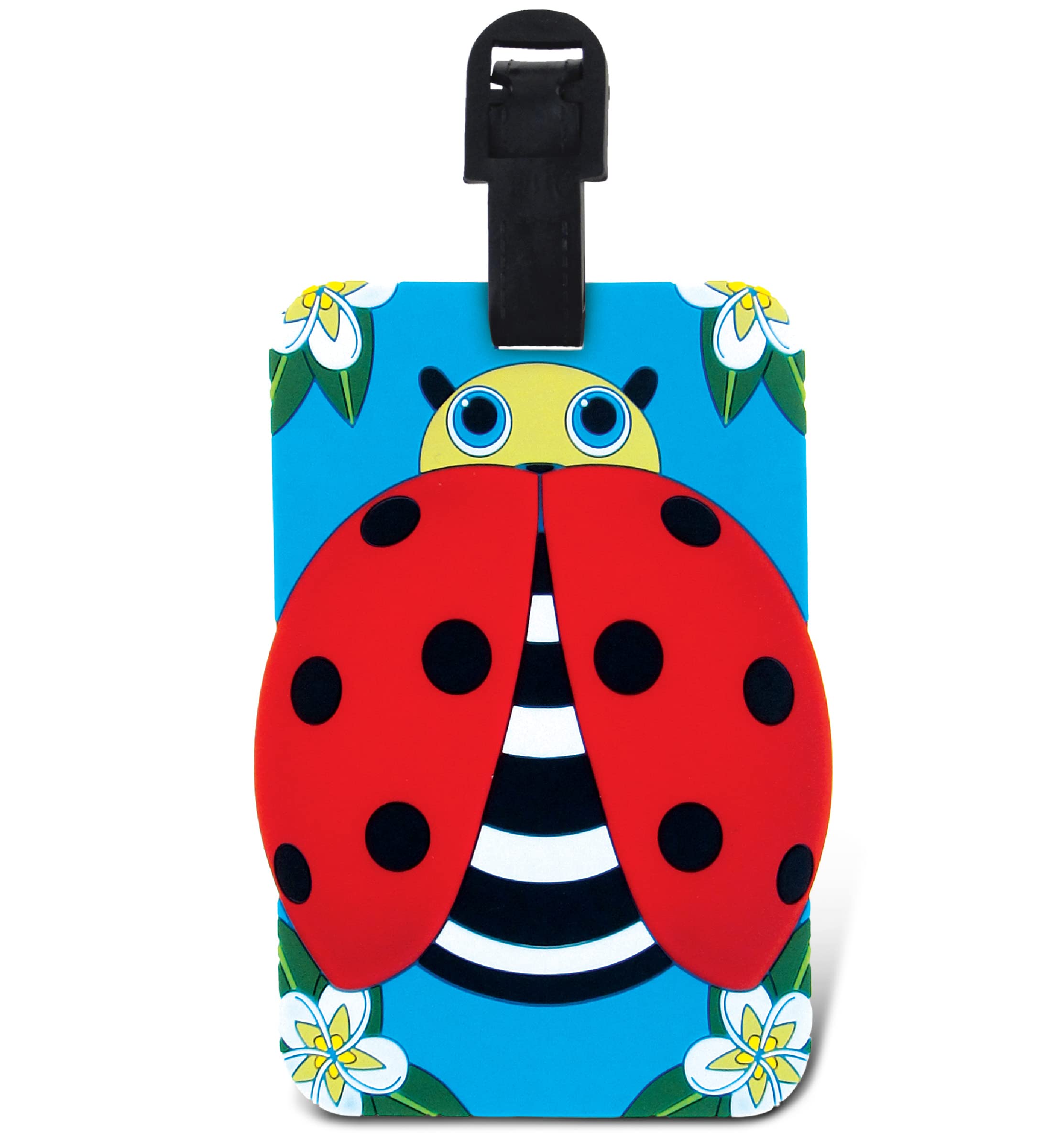 Fun Ladybug Luggage Tag - Cute Beetle Insect Travel ID Label for Suitcase, Backpack & Sports Bag - Unique Novelty Travel Tags for Men & Women - Perfect for Airports, Vacations & Kids' School Bags