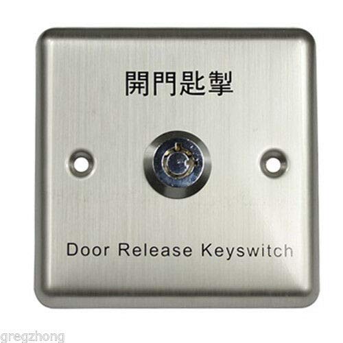 86MM Stainless Steel Emergency Push Button Key Switch - Secure Access Control for Entrance Guard Systems | Ideal for Security Doors, Elevators & Industrial Equipment