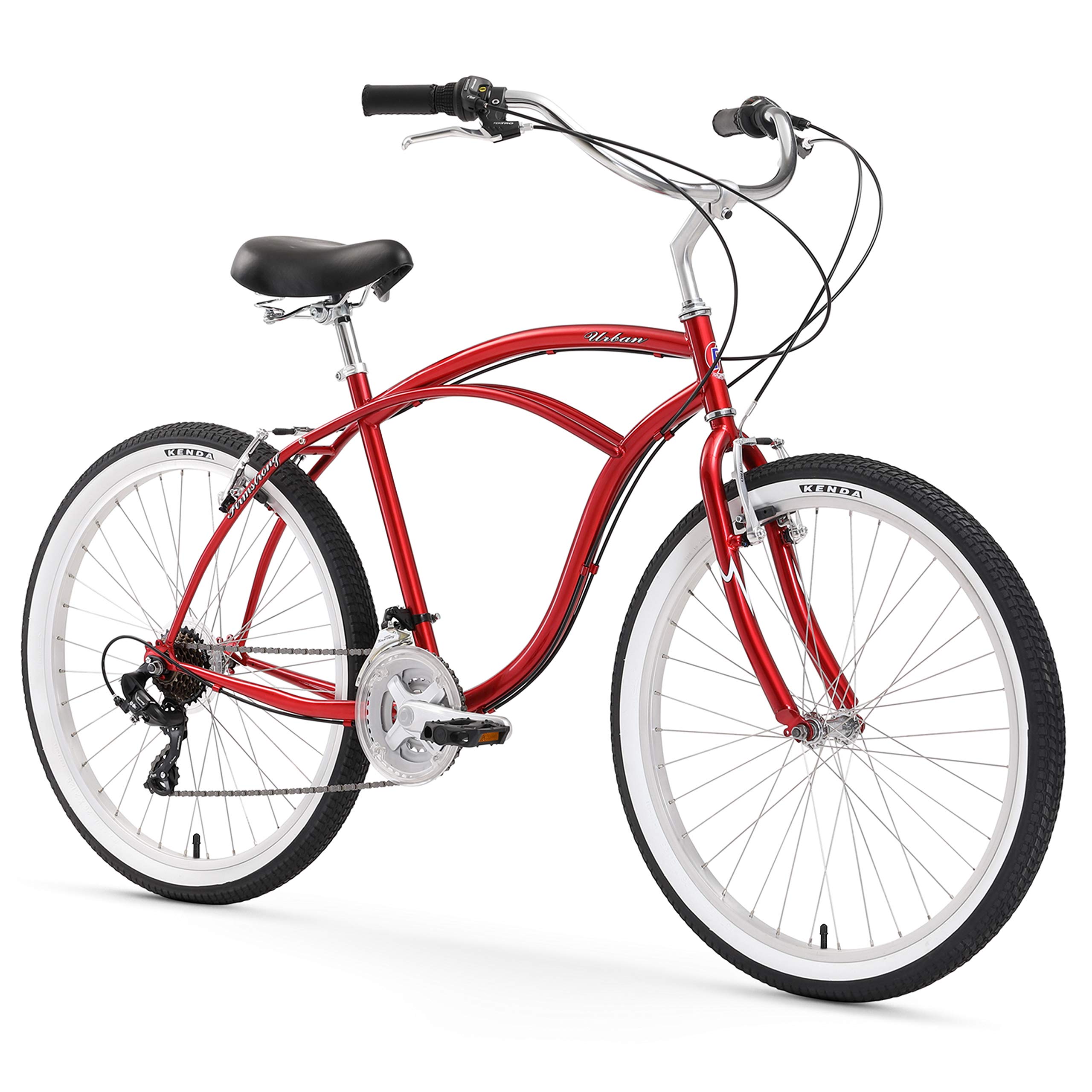 Firmstrong Urban Man Beach Cruiser Bike - Men's 26 Inch Single Speed Bicycle with Comfortable Saddle & Retro Style for Commuting, Leisure Rides & Beach Cruising
