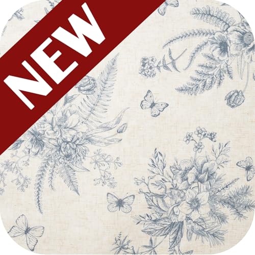 Butterfly Blue on Beige