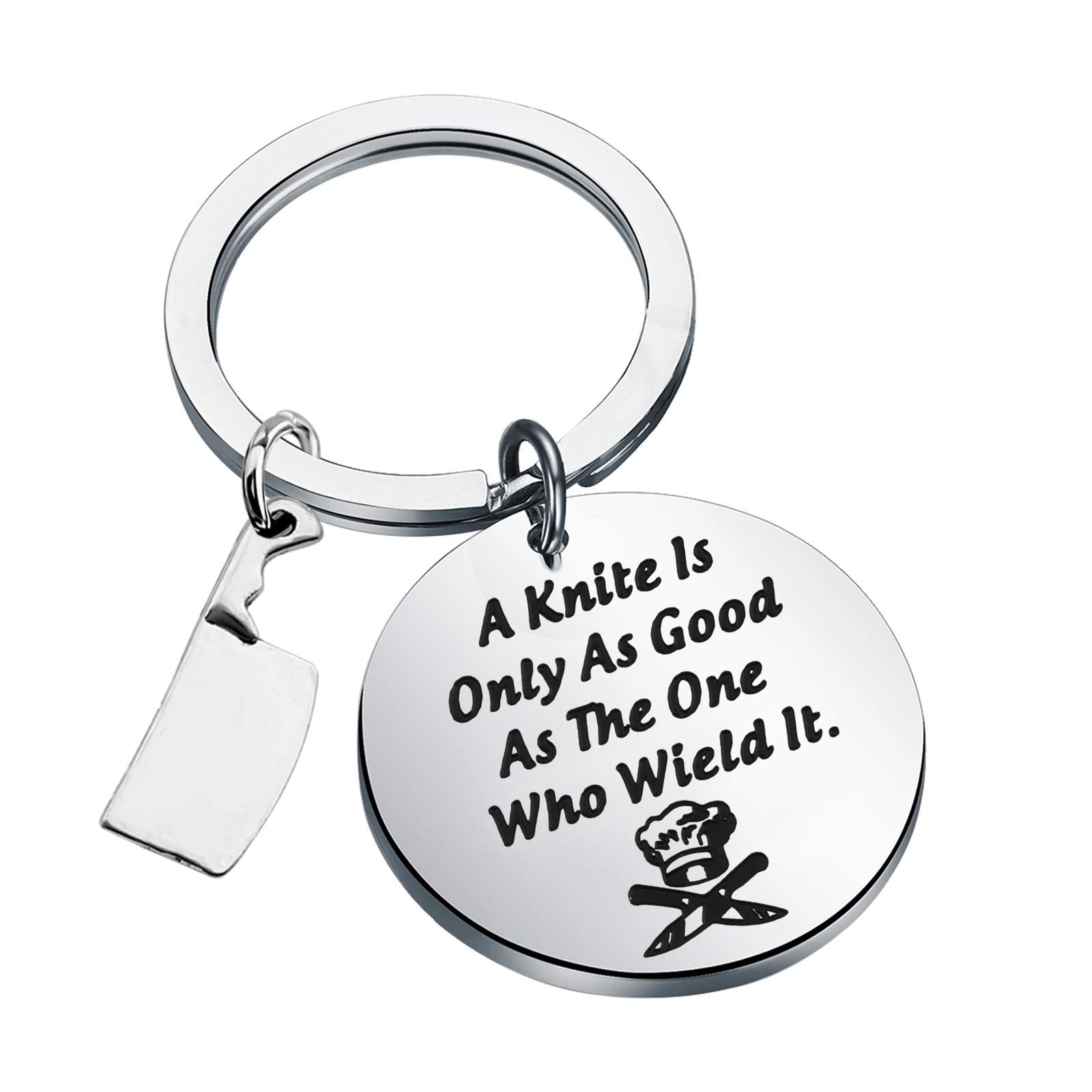 ENSIANTH Chef Keychain Knife Pendant - Stainless Steel Culinary Gift for Chefs & Cooking Enthusiasts - Perfect Graduation Gift for Culinary Students & Professional Cooks - Ideal for Kitchen Accessories, Restaurant Workers & Food Lovers