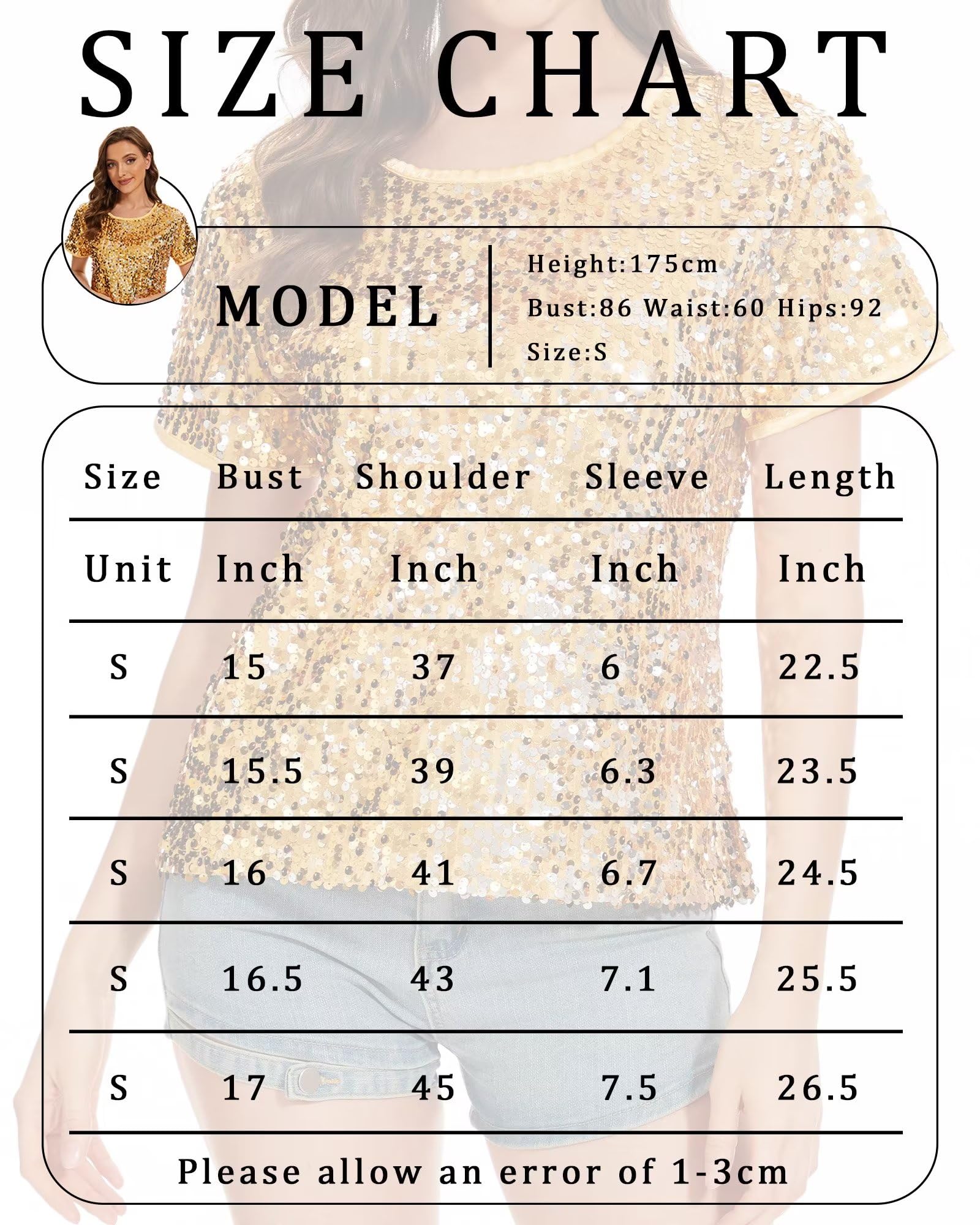 Sparkly Sequin Short Sleeve Top for Women - Glitter Shimmer Shirt for Concerts, Parties & Night Out | Disco Clubwear & Festive Occasion Outfit