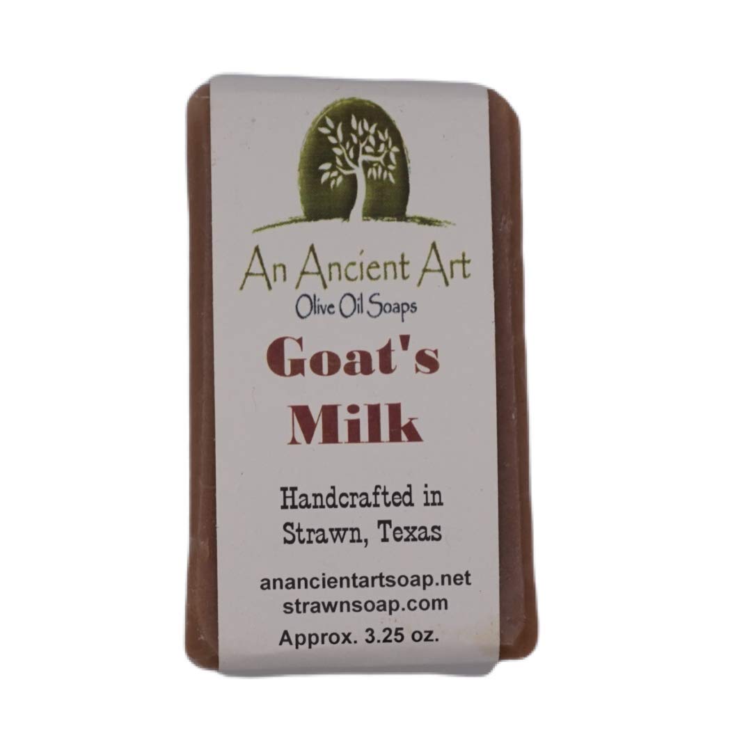 Handmade Ancient Art Soap Bar - 3.25oz Natural Olive Oil & Goat's Milk Soap for Sensitive Skin | Moisturizing, Gentle Cleansing | Perfect for Dry Skin, Eczema & Daily Body Care