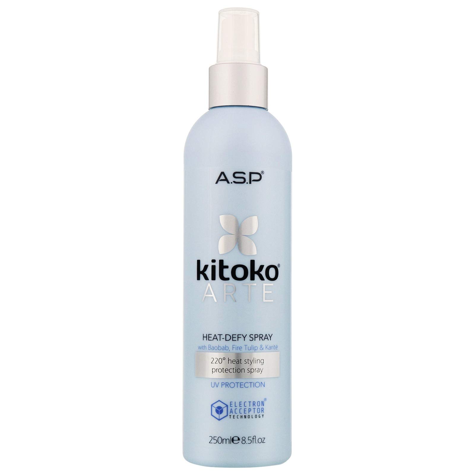 ARTE by Kitoko Heat Defy Spray 250ml - Thermal Protection & Frizz Control for All Hair Types - Perfect for Styling, Blowouts & Hot Tool Use