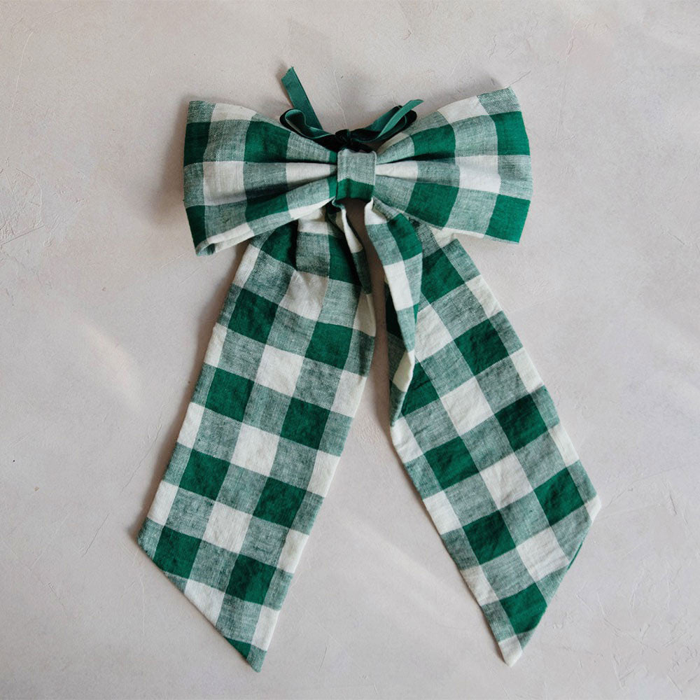 Gingham Bow Hair Accessories - Cute Hair Bows for Women & Girls - Perfect for Weddings, Parties & Everyday Style
