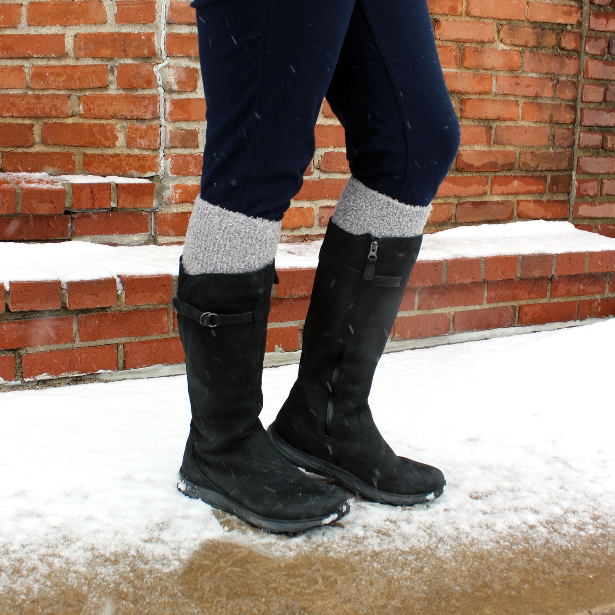Women's Fuzzy Feather Soft Cozy Knee High Socks - Warm Winter Boot Socks for Women, Perfect for Cold Weather, Home, Office & Outdoor Activities