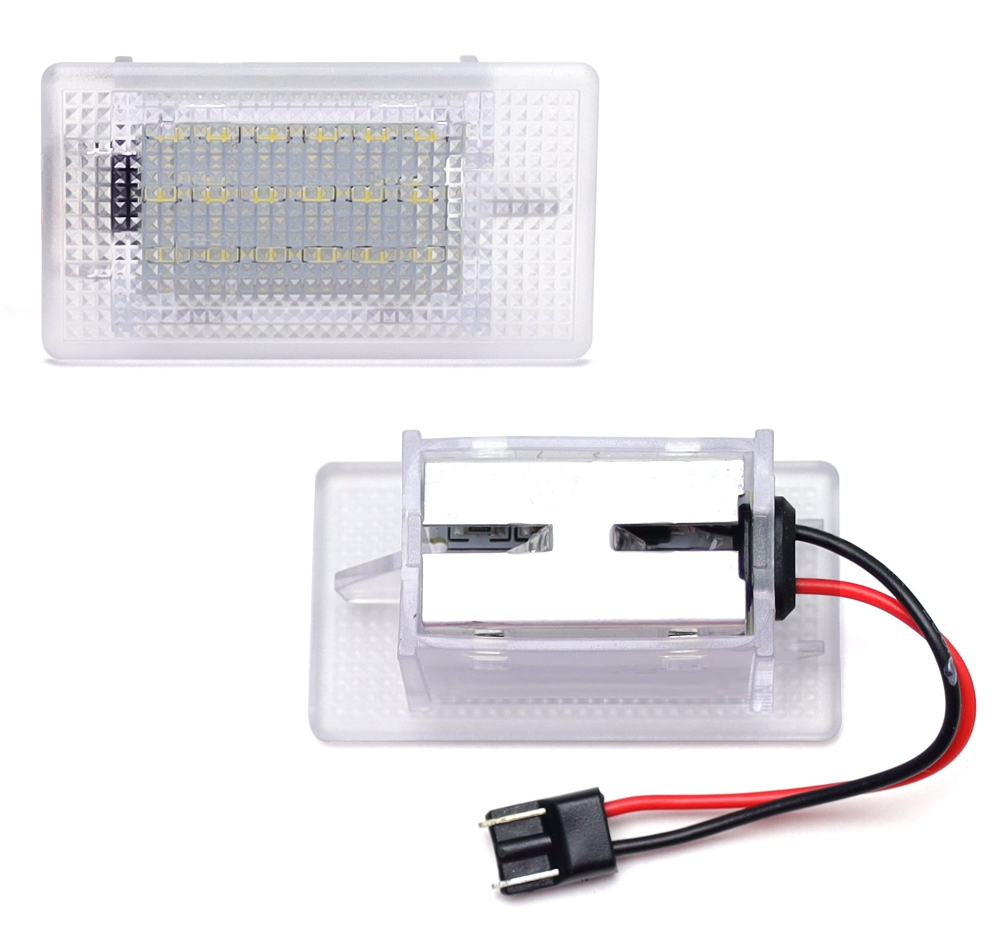 2 Pack White 18 SMD LED Trunk Lights for Ford Fiesta, Focus, C-Max, EcoSport - Bright Interior Lighting for Luggage & Storage Areas