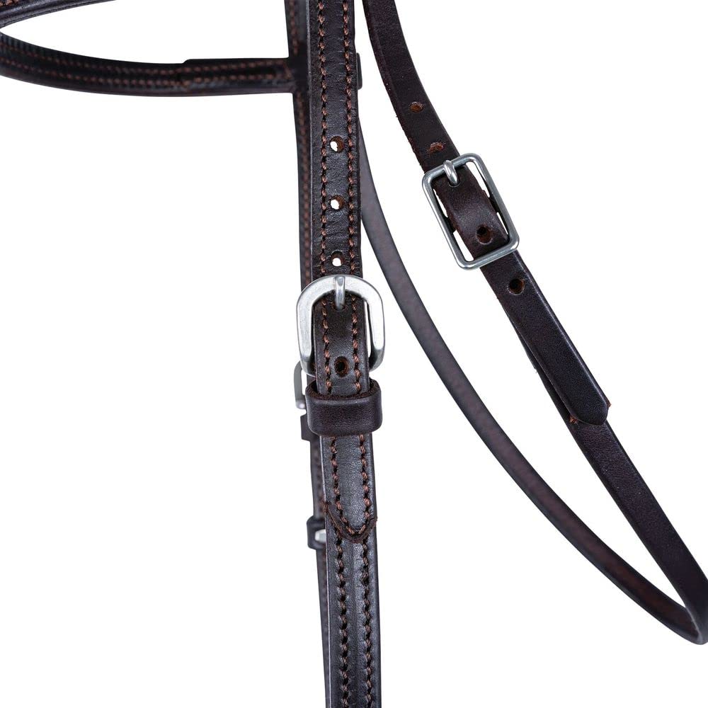 Victor Supreme Stainless Steel Arabian Horse Training Bridle – Dark Color | Quick-Change Adjustable Design | Premium Leather with Stainless Steel Hardware | Perfect for Dressage, Trail Riding & Training Sessions