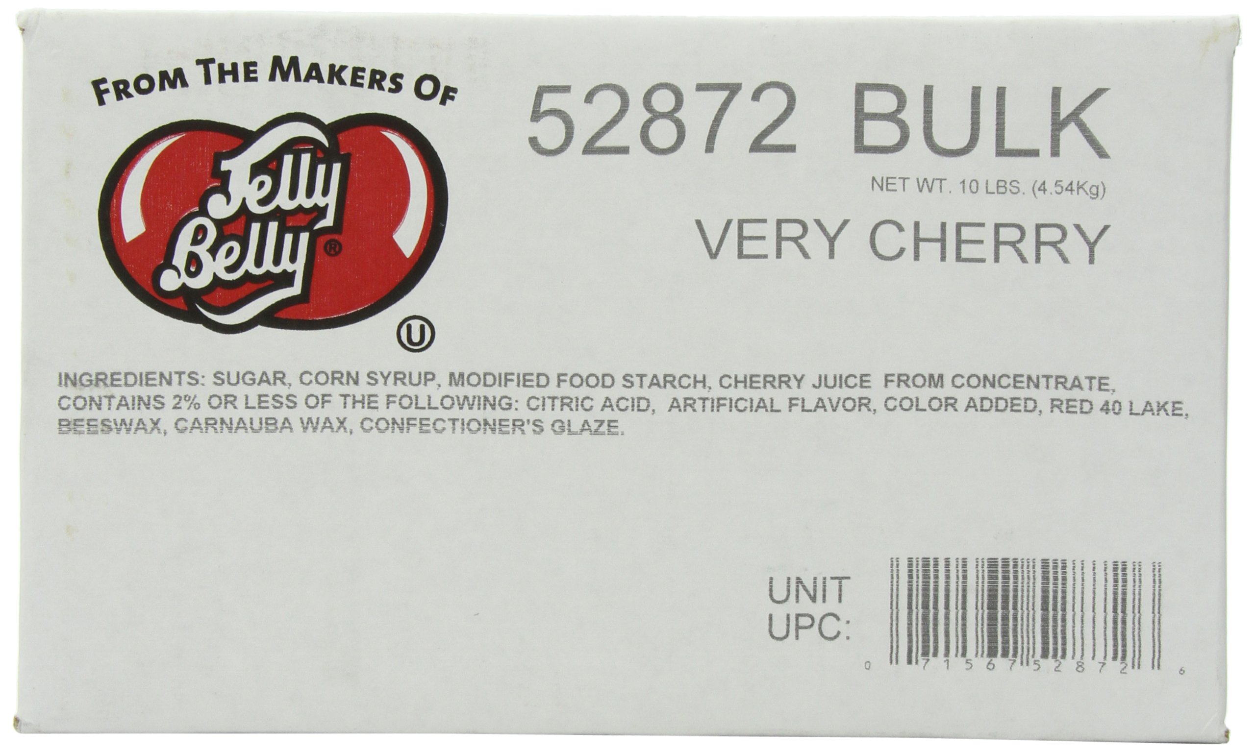 Jelly Belly Very Cherry Jelly Beans - 10 Pound Bulk Candy Box - Perfect for Parties, Halloween Treats & Office Snacks