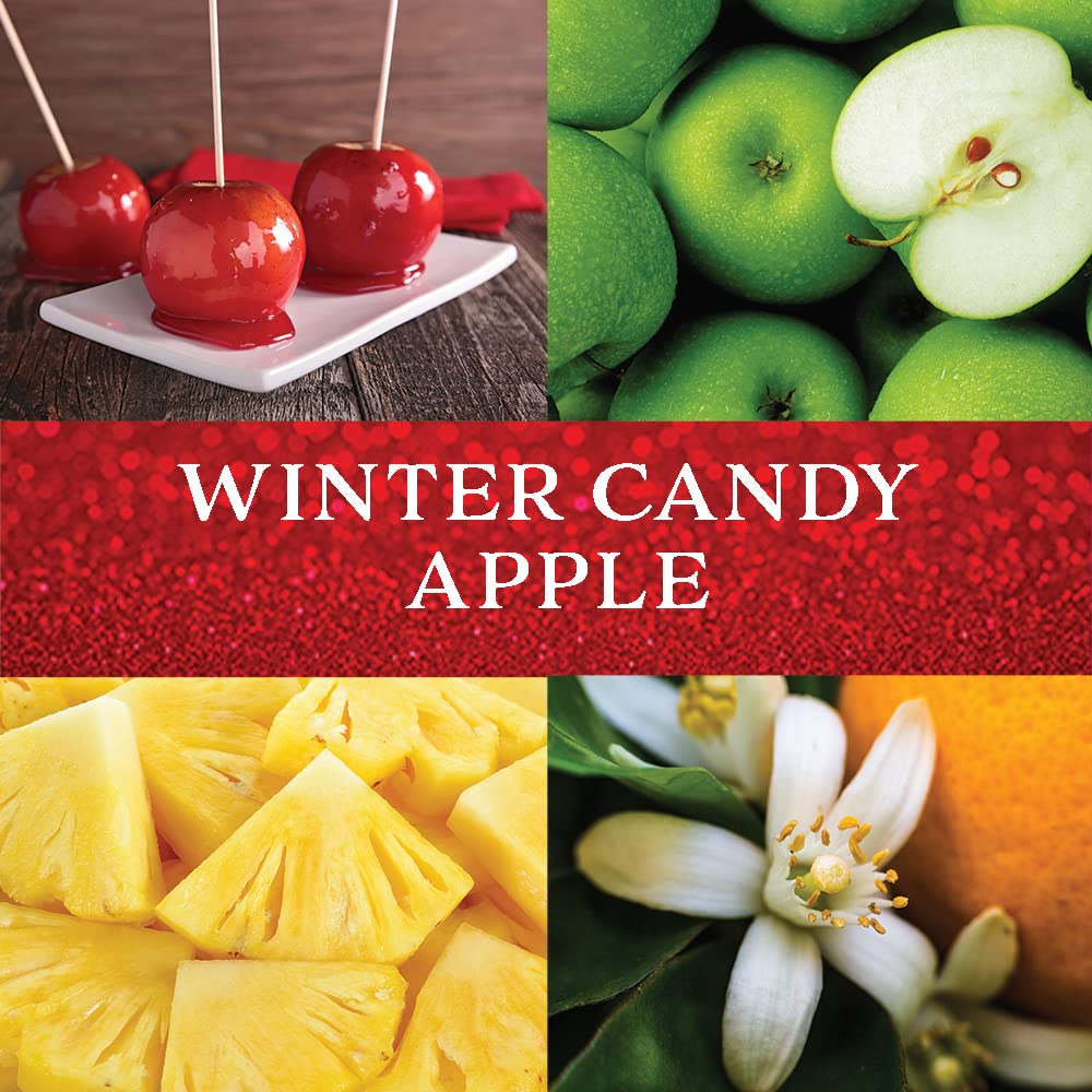 Premium Winter Candy Apple Scented Wax Melts for Wax Warmers - 6 Pack Long-Lasting Fragrance Cubes, Perfect for Home, Office & Gifts - Create Cozy Holiday Atmosphere