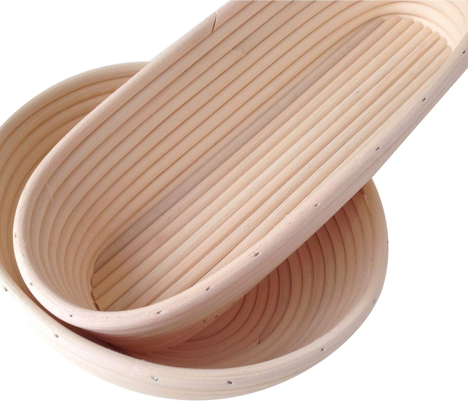 Large Oval Bread Proofing Basket - Rattan Banneton Brotform Dough Rising Basket (Size#7, 35x14x7cm) - Perfect for Artisan Sourdough, Homemade Bread Baking & Professional Bakeries