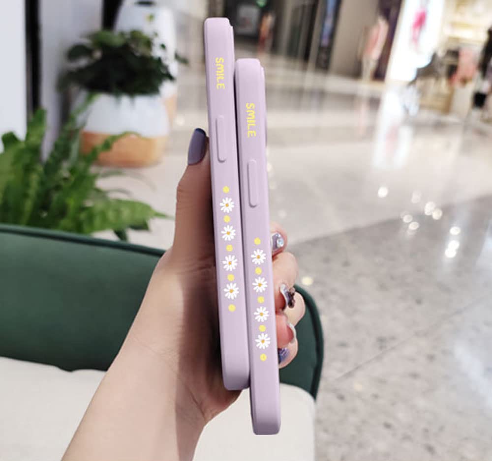 **Cute Daisy Pattern Galaxy S21+ Plus Case – Slim Shockproof TPU Bumper with Full Camera Lens Protection | Liquid Silicone Protective Cover for Samsung Galaxy S21+ Plus 5G (6.7