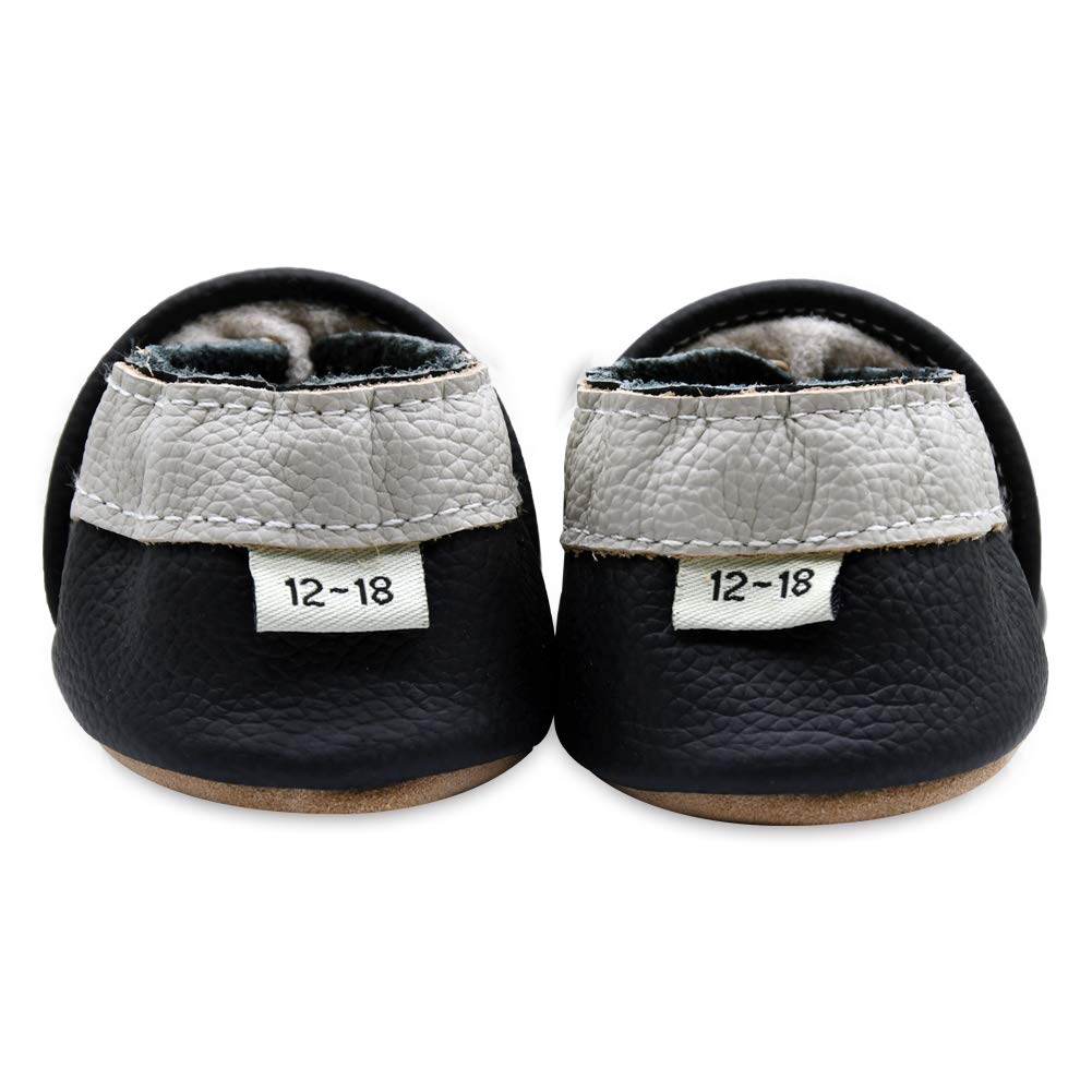 iEvolve Baby Soft Sole First Walker Shoes - Non-Slip Crib Moccasins for Girls & Boys (0-24 Months) - Perfect for Indoor Play, Learning to Walk & Special Occasions