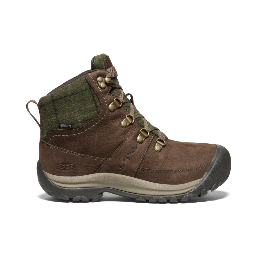 Women's Kaci III Waterproof Winter Boots - Dark Earth/Green Plaid | Warm & Comfortable for Snow, Rain & Cold Weather Hiking