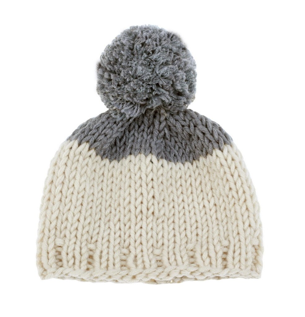 Baby Boys Girls Crochet Knit Cap with Brim & Pompom - Soft Cotton Beanie for Newborn Photography, Winter Outfits & Family Photo Shoots