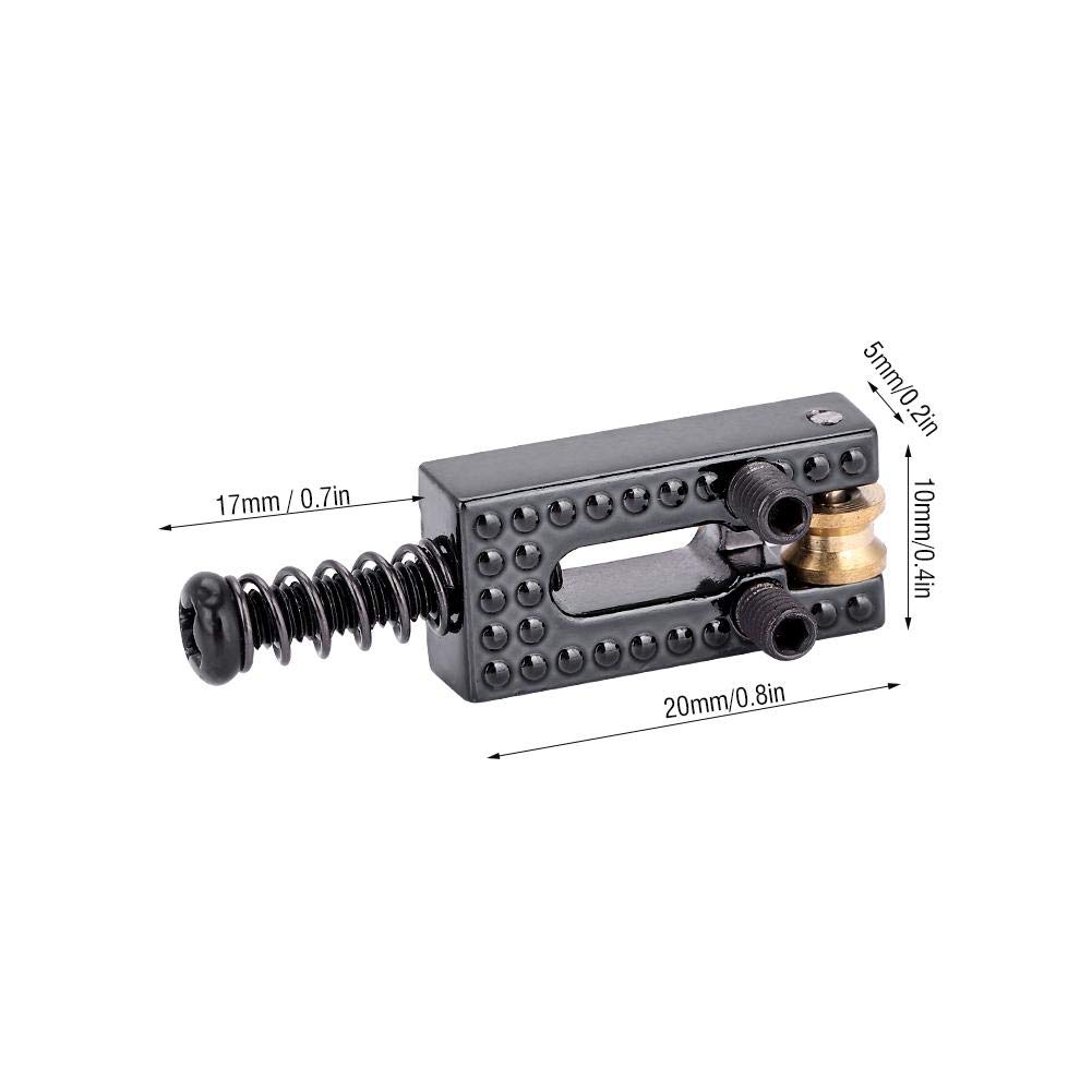 Alomejor 6PCS Black Electric Guitar Roller Bridge Saddles for 6 Strings - Premium Replacement Parts for Smooth String Action & Enhanced Playability - Perfect for Fender, Gibson, Ibanez & More Electric Guitars