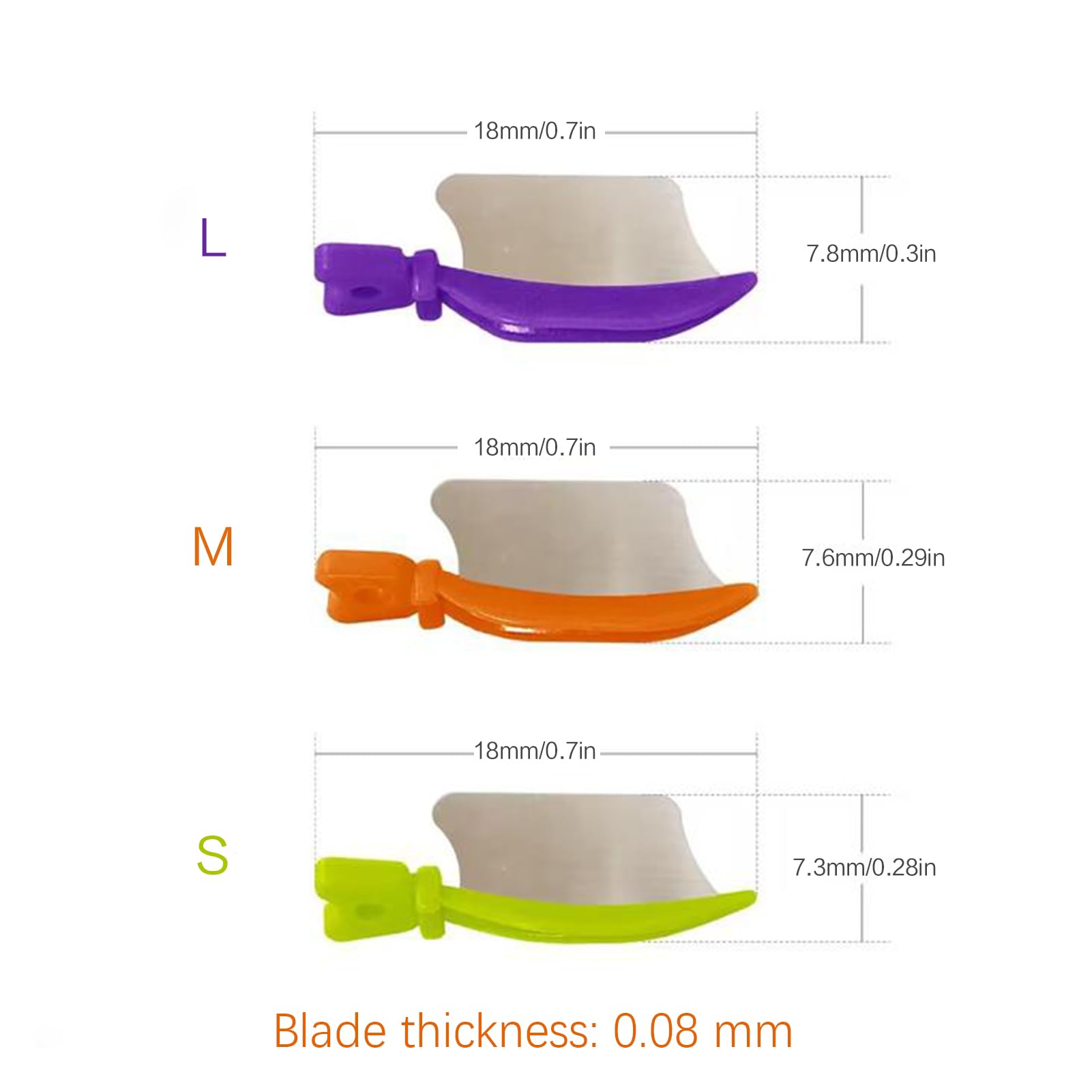 Dental Wedge Knife & Interproximal Plastic Wedges - Orthodontic Matrix Wedges for Teeth with Metal Guard (Purple, Large) - Perfect for Dental Procedures, Teeth Separation & Interproximal Restoration