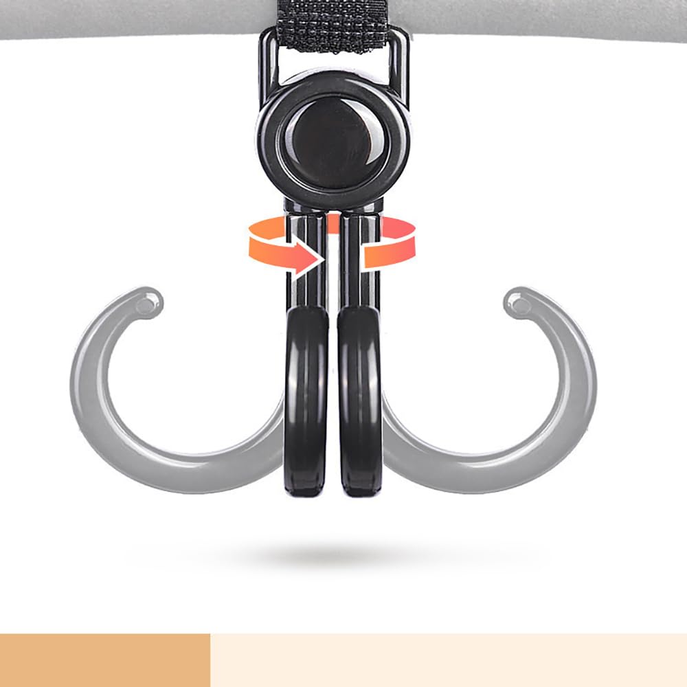 Premium Cedarol Bicycle Stroller Hooks - Universal Hanging Clips for Bags, Shopping & Accessories | Fits Strollers, Bikes, Motorcycles, E-Scooters & Wheelchairs | Perfect for Grocery Runs, Commuting & Outdoor Adventures (1-Pack)