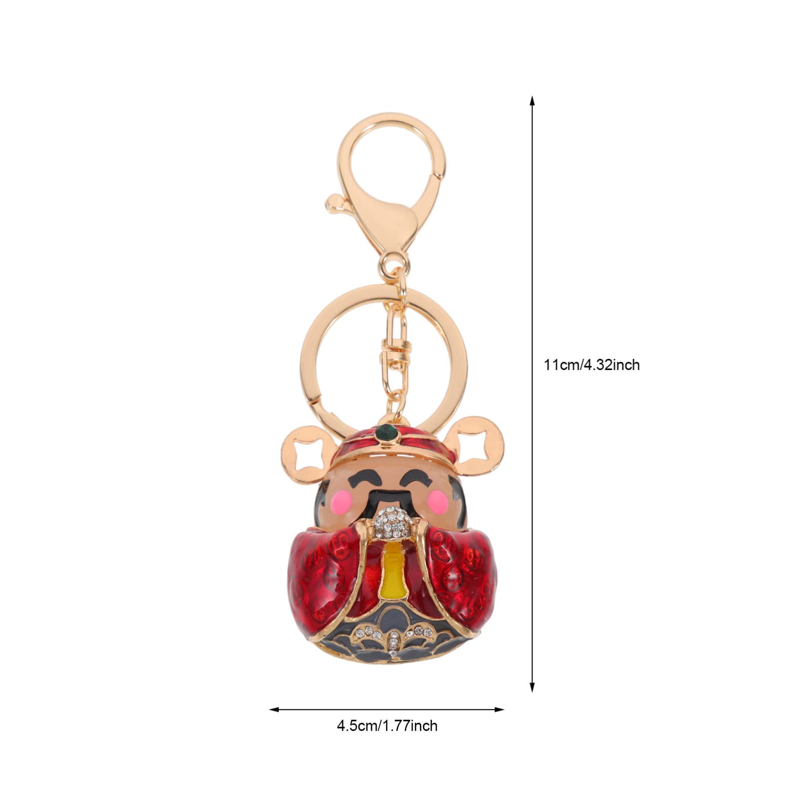 GALPADA Lucky God of Wealth Keychain - Fortune Key Holder for Backpacks, Bags & Keyrings - Cute Key Pendant for Good Luck & Prosperity | Perfect Gift for Friends, Family & Office Decor