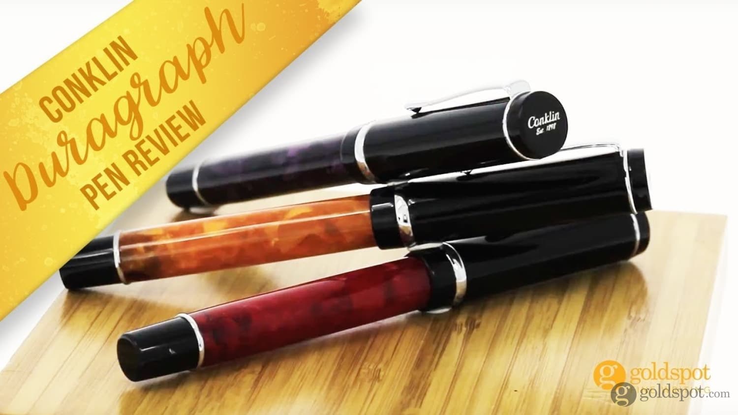 Conklin Duragraph Ballpoint Pen - Red Nights Finish, Smooth Writing, Professional Office & Gift Pen for Men & Women - Perfect for Business, Journaling & Everyday Use