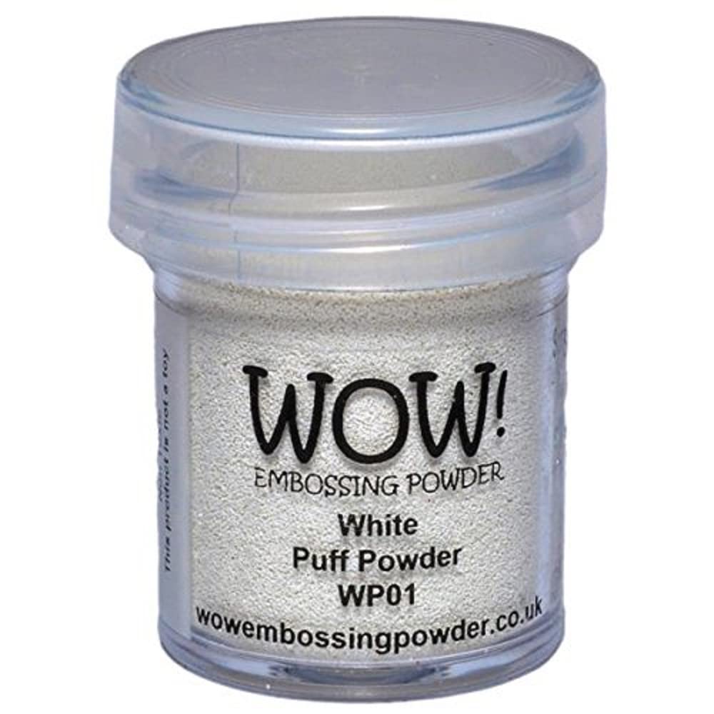 Wow Embossing Powder 15ml - Premium White Puff Powder for Card Making, Scrapbooking & DIY Crafts - Perfect for Heat Embossing, Stamping & Paper Projects