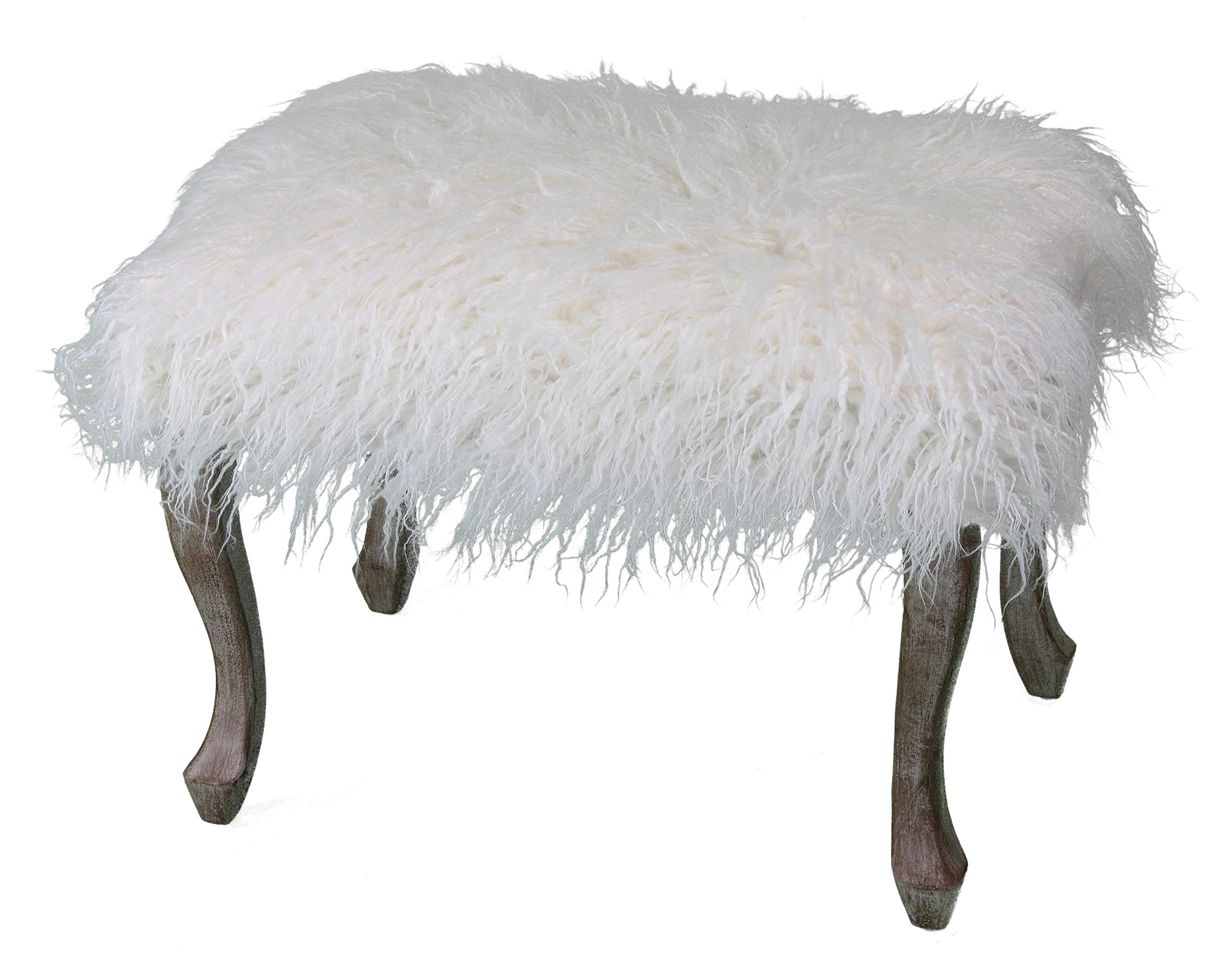 Cortesi Home Harlow Bench Ottoman - 26 Inch White Storage Bench with Cushion | Perfect for Bedroom, Living Room & Entryway Seating
