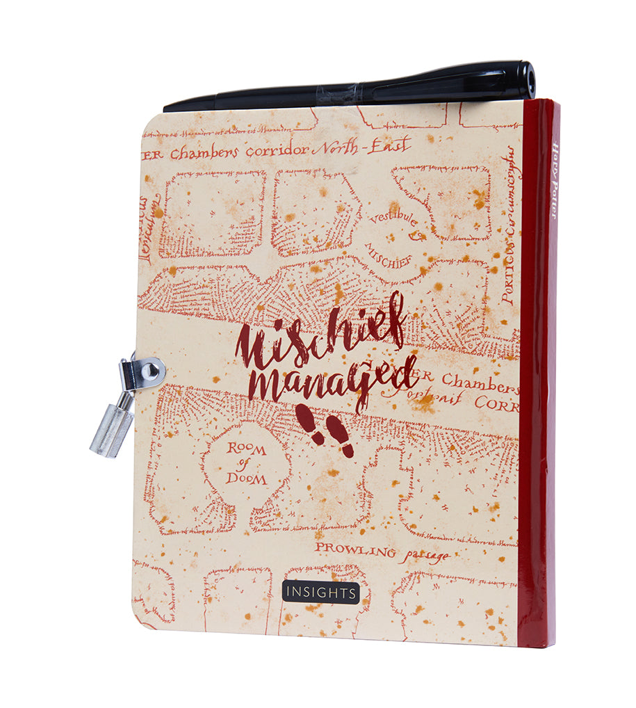 Harry Potter Marauder's Map Lock & Key Diary - Secret Journal for Wizards, Perfect for Collectors & Fans - Great for Note Taking, Spell Tracking & Magical Adventures