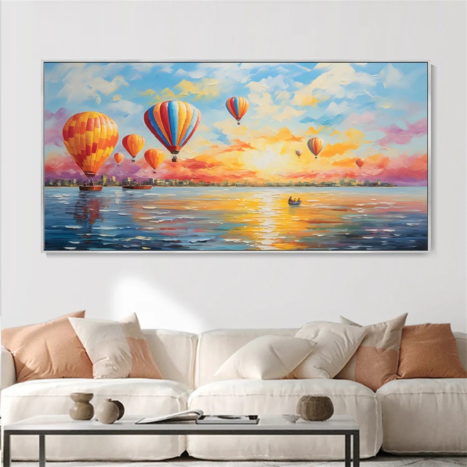 Ocean And Sky Painting #OS 167 - Stunning Seascape Wall Art for Home & Office Decor - Perfect for Living Room, Bedroom or Beach House