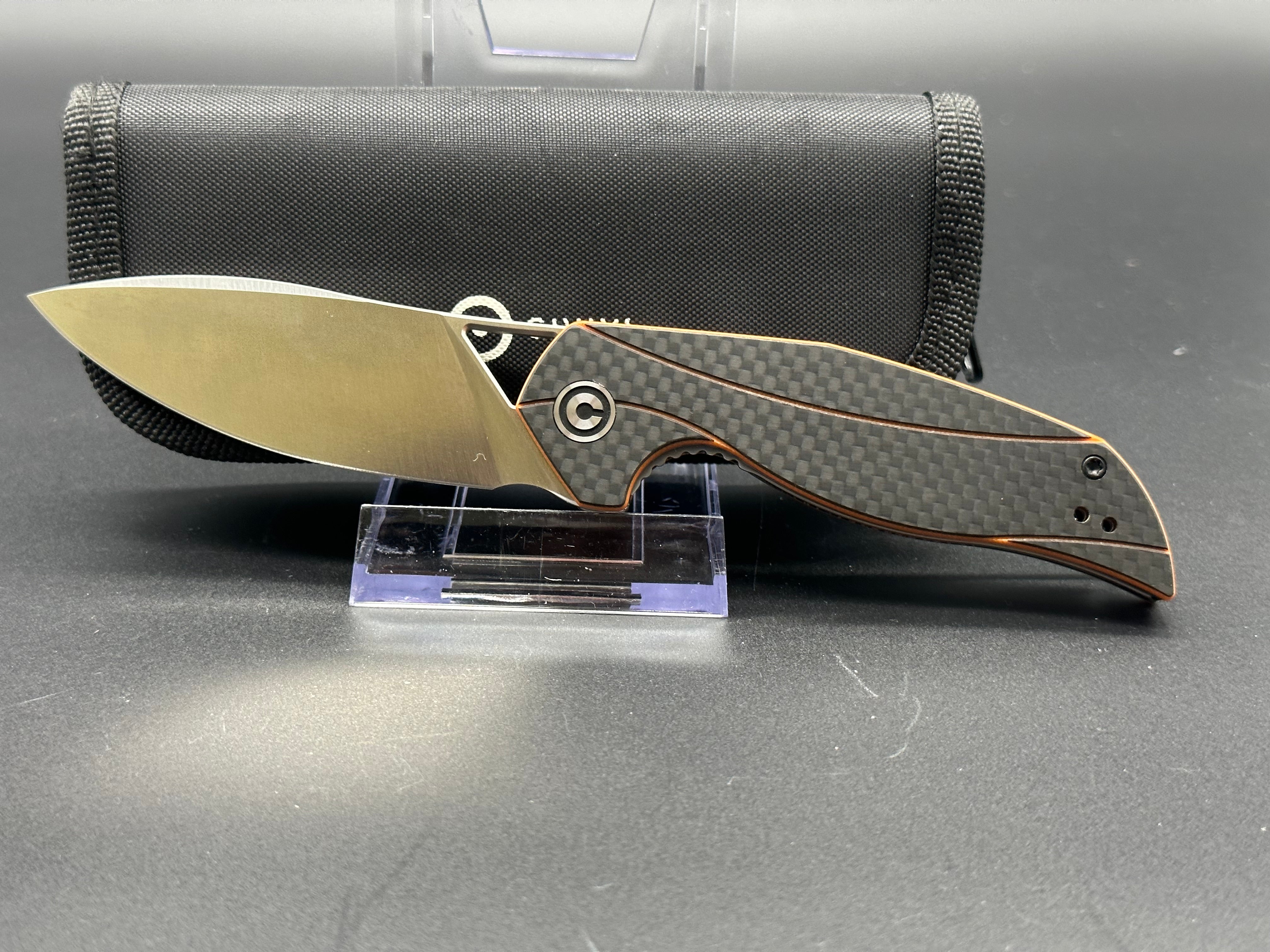 Civivi Anthropos Folding Pocket Knife - EDC Tactical Knife with D2 Steel Blade & G10 Handle for Outdoor, Camping, Hiking & Survival Gear